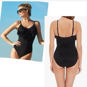Miraclesuit Magicsuit Fringe Blaire One Piece Swimsuit Underwire Bra Slimming 14